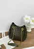 Mia Chute Woven Leather Small Shoulder Bag Army Green