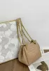 Mia Chute Woven Leather Small Shoulder Bag Beige