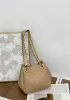 Mia Chute Woven Leather Small Shoulder Bag Beige