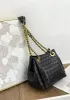 Mia Chute Woven Leather Small Shoulder Bag Black