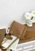 Mia Chute Woven Leather Small Shoulder Bag Camel