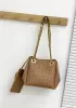 Mia Chute Woven Leather Small Shoulder Bag Camel