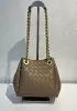 Mia Chute Woven Leather Small Shoulder Bag Pinecone Brown