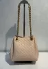 Mia Chute Woven Leather Small Shoulder Bag Pink