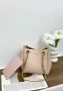 Mia Chute Woven Leather Small Shoulder Bag Pink