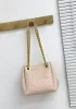 Mia Chute Woven Leather Small Shoulder Bag Pink