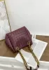 Mia Chute Woven Leather Small Shoulder Bag Wine