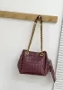 Mia Chute Woven Leather Small Shoulder Bag Wine