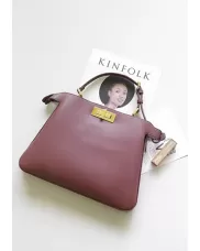 Carrie Smooth Leather Medium Bag Burgundy