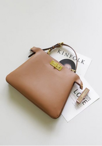 Carrie Smooth Leather Medium Bag Camel