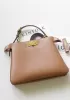 Carrie Smooth Leather Medium Bag Camel