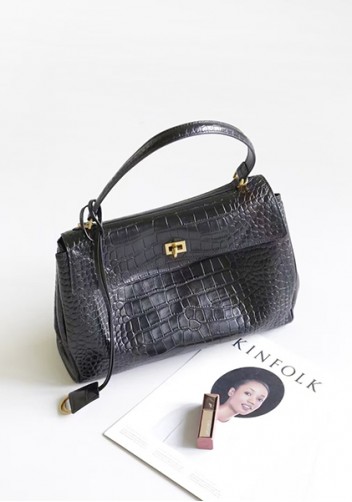 Bravado Croc Leather 35CM Bag Black