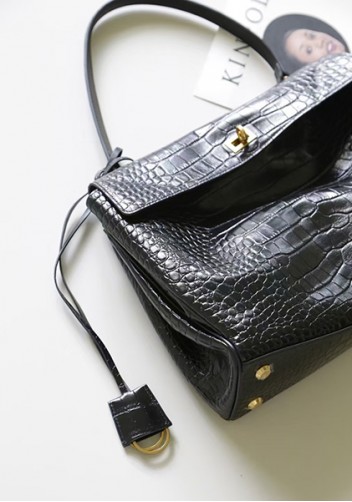 Bravado Croc Leather 35CM Bag Black