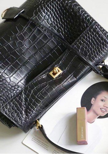 Bravado Croc Leather 35CM Bag Black