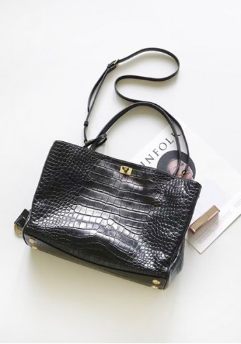 Bravado Croc Leather 35CM Bag Black