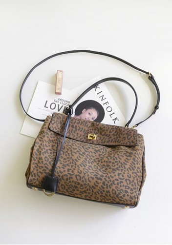 Bravado Leather 35CM Bag Leopard