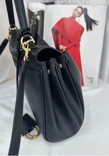 Bravado Smooth Leather 35CM Bag Black Antique Gold