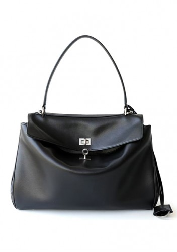 Bravado Smooth Leather 35CM Bag Black Silver