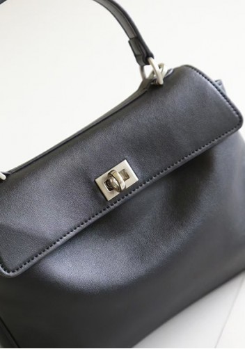 Bravado Smooth Leather 35CM Bag Black Silver