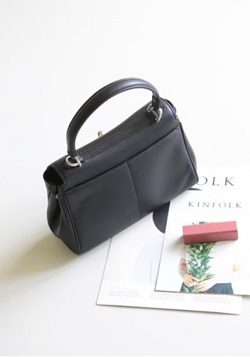 Bravado Smooth Leather 35CM Bag Black Silver