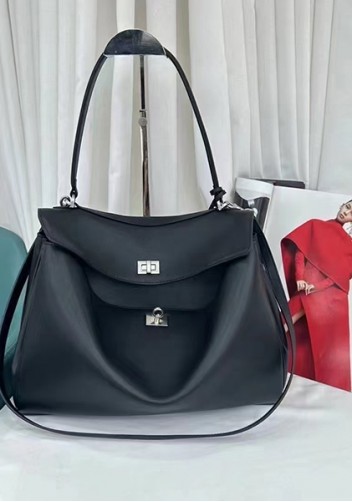 Bravado Smooth Leather 35CM Bag Black Silver