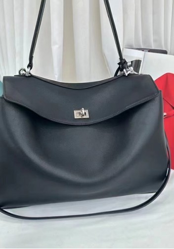 Bravado Smooth Leather 35CM Bag Black Silver