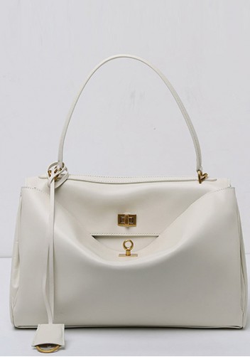 Bravado Smooth Leather 35CM Bag Cream Gold