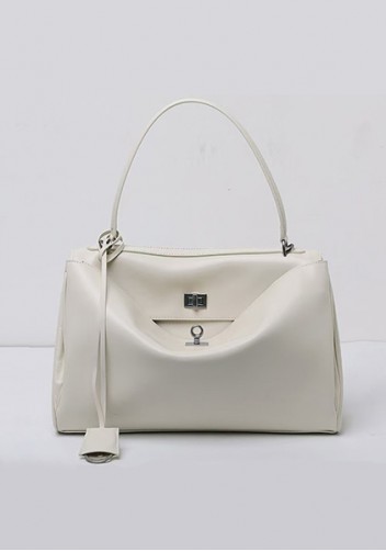 Bravado Smooth Leather 35CM Bag Cream Silver