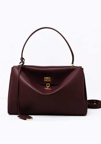 Bravado Smooth Leather 35CM Bag Wine