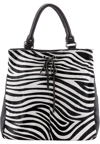 Runway Show Zebra Black White Tote