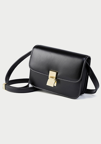 Martha Medium Faux Leather Bag Black