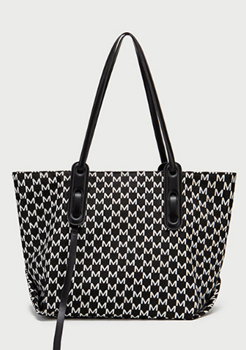 The Ultimate Nylon Shopping Bag Black White